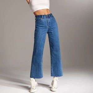 Aritzia Denim Forum - The Farrah High Rise Wide Leg - Size 27 in Mid Stone Blue